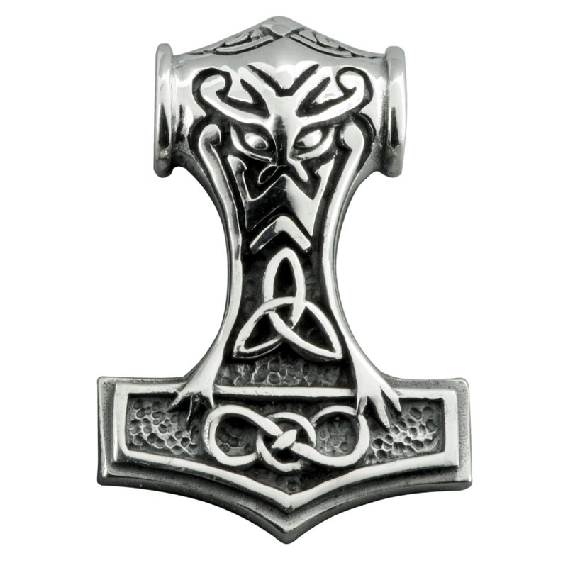 Thor's Hammer Pendant 20 G 925 Sterling Silver Mjölnir Etsy