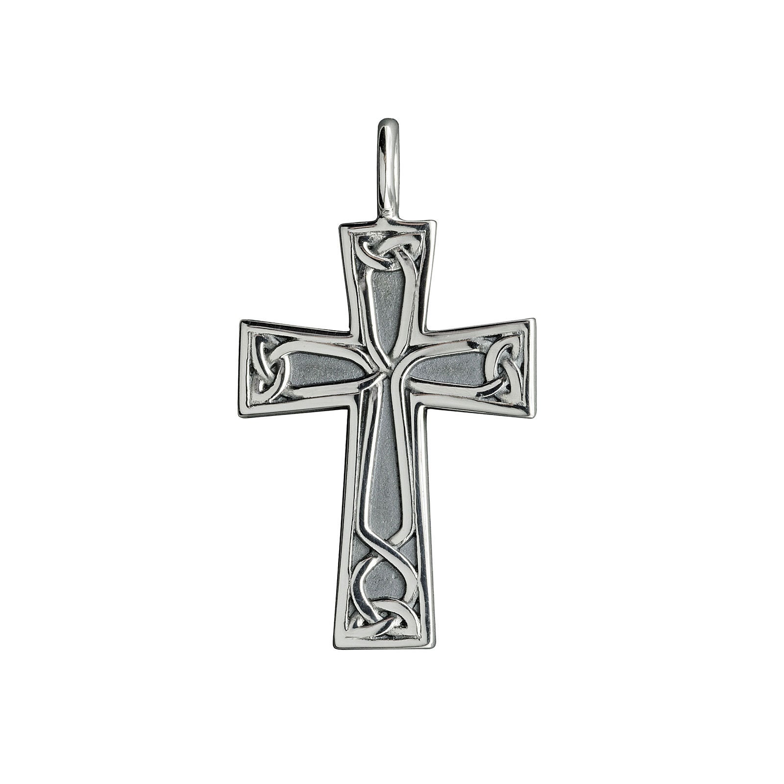 Celtic Knot Cross Pendant Solid 925 Sterling Silver Keltish Kreuz 4 G ...