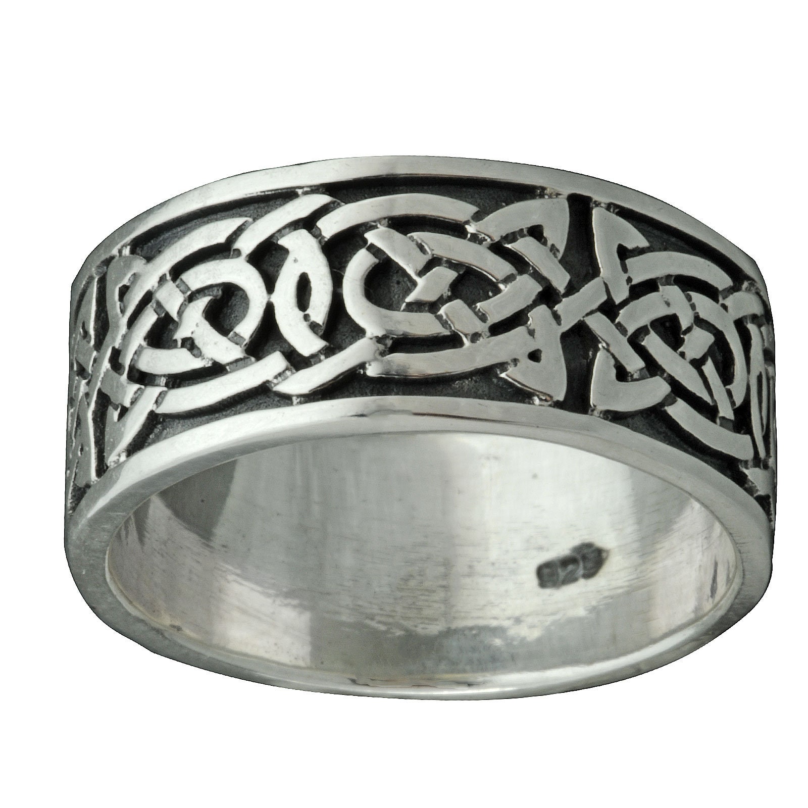 Triskelle Trinity Celtic Knot Oxidised Band 9mm Ring 7g 925 - Etsy