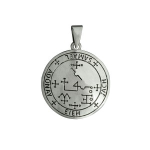 Sigil Of Samael Archangel Seal Of Solomon Amulet Pendant 6 g 925 Sterling Silver Beldiamo