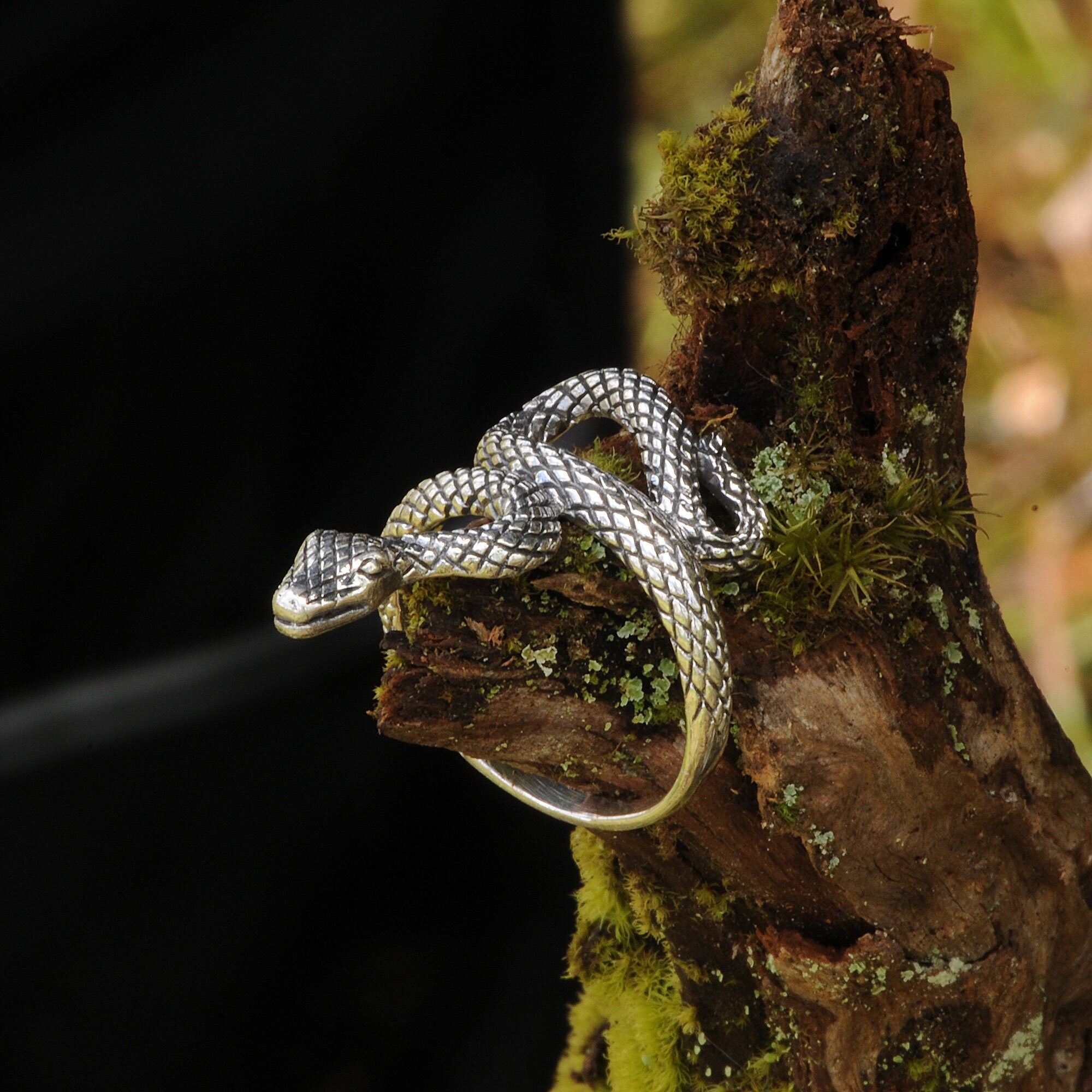 Snake Ring,sterling Silver Serpent Ring, Boho Hippie Jewelry