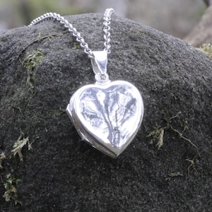 Heart Locket Pendant,925 Sterling Silver,Minimalist Style Plain Silver Heart Locket,Medallion Love Photo Locket,Birthday Gift by Beldiamo