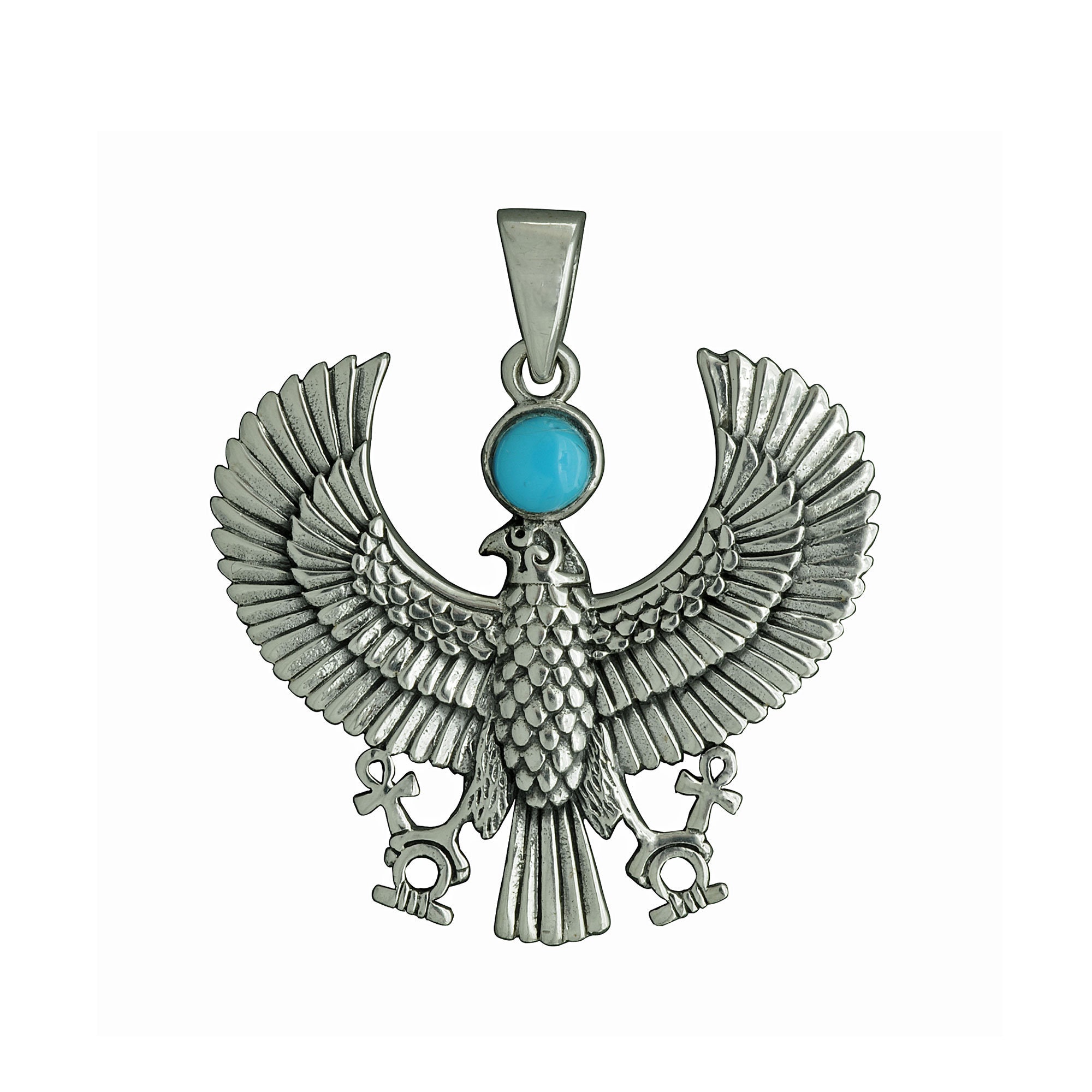 Egyptian Falcon God Horus Pharaoh Ankh 