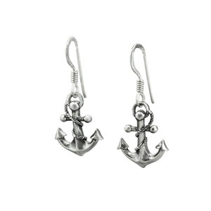 Anker Dangle Cherpherd Hook Oorbellen 3 g 925 Sterling Zilver Handgemaakt BELDIAMO