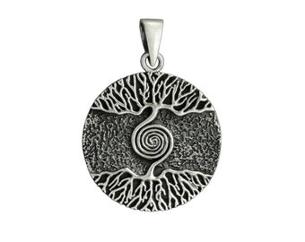 Beldiamo 7.5 g 925 Sterling Silver Tree of Life - Yggdrasil Nordic Viking Runes Amulet Pendant