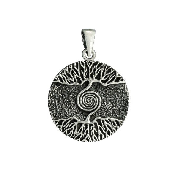 Beldiamo 7,5 g 925 Sterling Silber Lebensbaum - Yggdrasil Nordische Wikinger Runen Amulett Anhänger