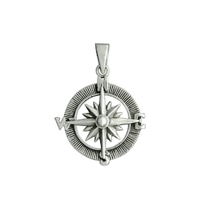 Beldiamo 6 g 925 Sterling Silver Compass Rose Nautical Jewels Pendant