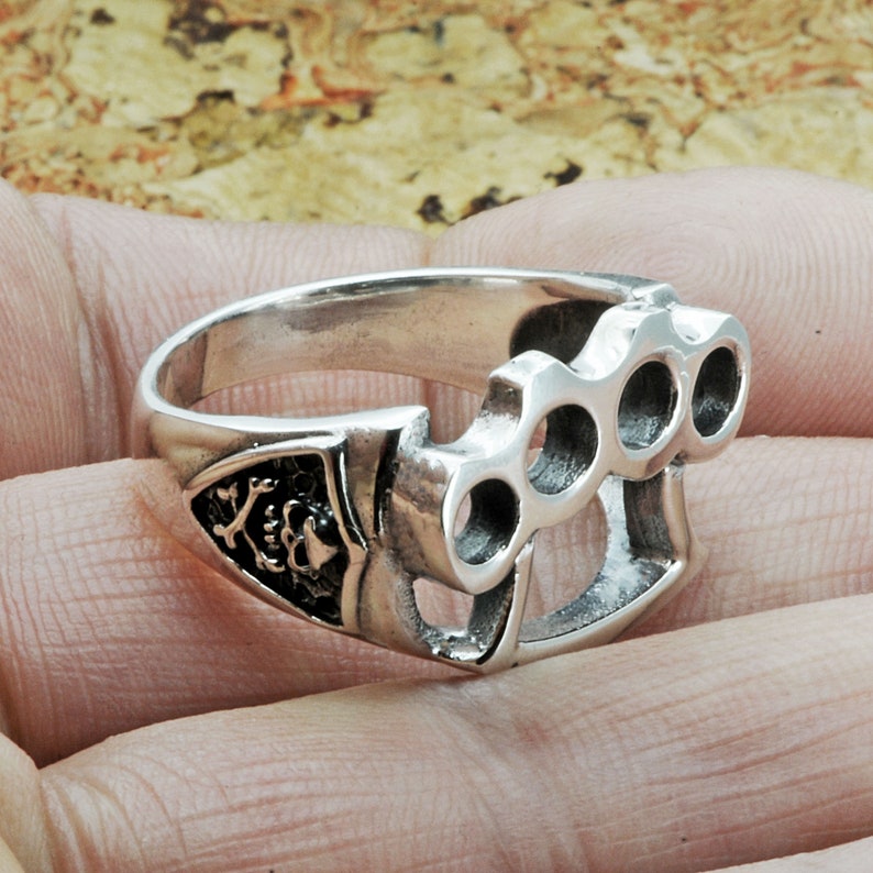 Mini Symbol Self Defense of Boxing Ring Skull and Crossbones Jewelry 10 g 925 Sterling Silver Beldiamo