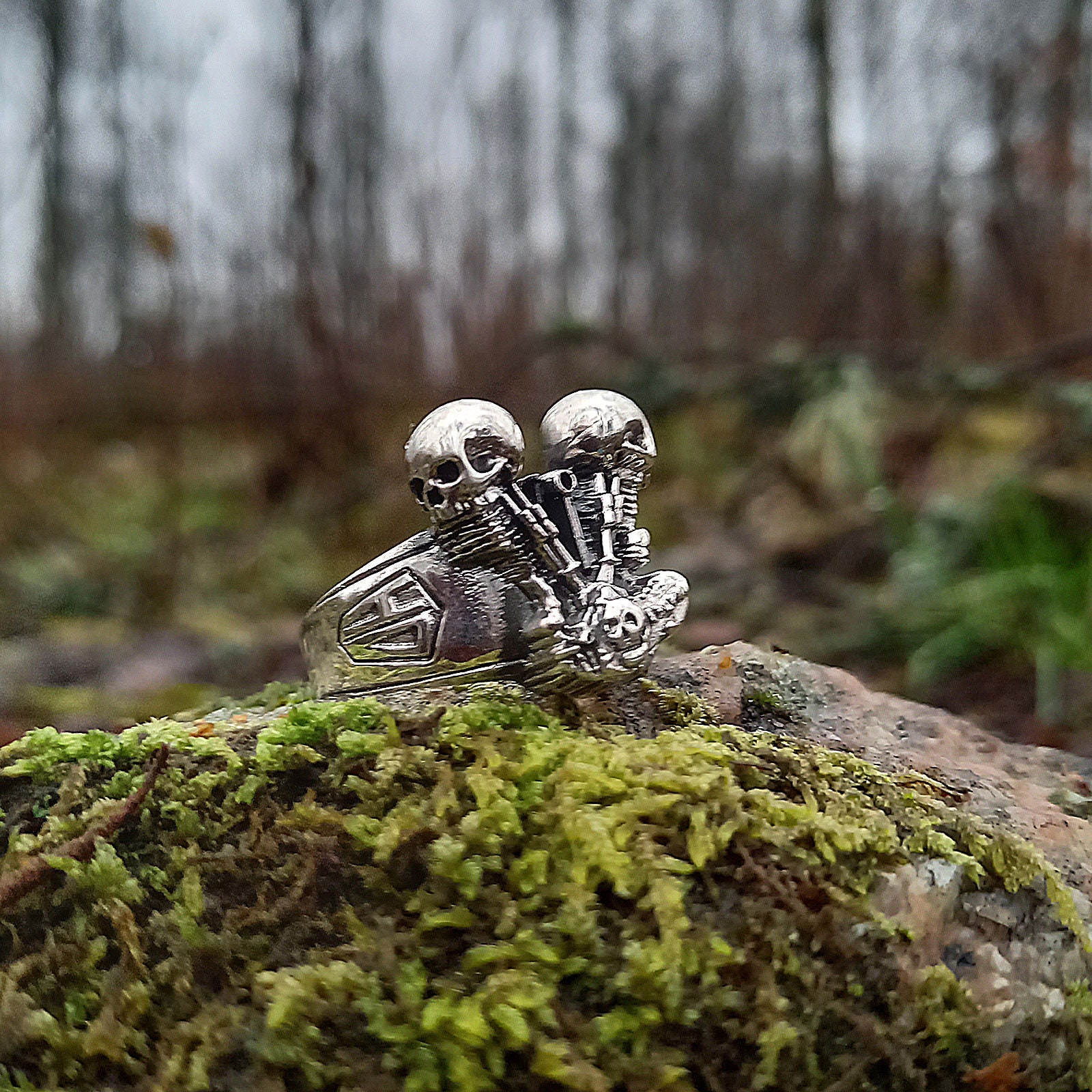 Harley skull deals ring