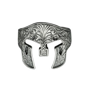 Beldiamo 9 g 925 Sterling  Silver Spartan Helmet Knigt Ring Gift Jewelry For Men and Women