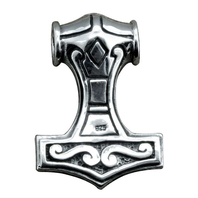 Thor's Hammer Pendant 20 G 925 Sterling Silver Mjölnir Etsy