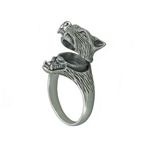 Wolf Head Locket Ring 925 Sterling Silver Celtic Style,Celtic Knot Poison Locket Ring, Odin Fenrir Biker Jewelry,Him Her Gift by Beldiamo