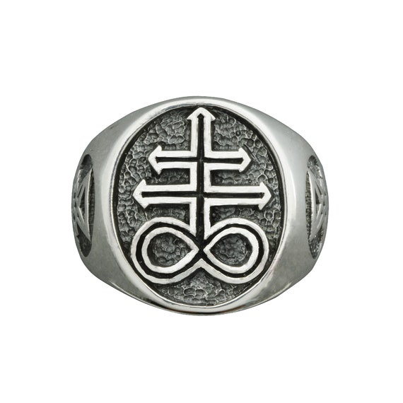 Leviathan Ring Sulphur Sign Leviathan Cross,sigil of Lucifer Silver Seal of  Satan Bafomet Brimstone Symbol 8 G 925 Sterling Silver Beldiamo - Etsy