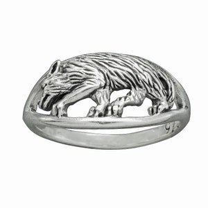 Beldiamo  925 Sterling Silver Celtic Wolf Symbol Handcrafted Gift for Men Women Jewelry