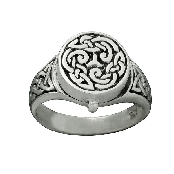 Bague Poison En Argent 925 Avec Améthyste Verte - Taille 57 - Imposante Et Magnifique - Neuf Sans Emballage