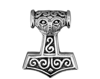 Sterlingzilveren Thors hamer-hanger: Viking Mjolnir-amulet