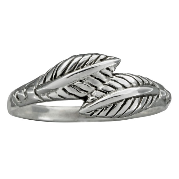 Feather Freedom 925 Serling Silver Ring Sterling Silver Ring Leaf Ring