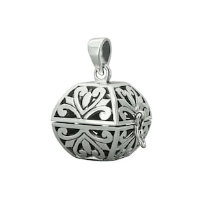 Beldiamo 12 g  925  Sterling Silver Treasure Chest Box Filigree Locket Handmade Pendant
