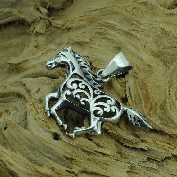 CUOKA MIRACLE Collana con cavallo da ragazza, in argento Sterling 925, per donne, donne, cavalli, regalo per ragazze, fidanzata, moglie, madre, figlia, amanti dei cavalli, Argento sterling