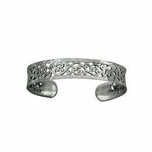 Floral Filigree Bracelet Floral Vintage Bangle Retro Design Gift Jewelry Size:XS 17 g 925 Sterling Silver Beldiamo