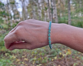 ヴィンテージ コロンビア産エメラルドブレスレット 925スターリング