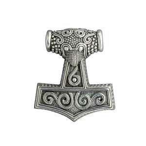 Thors Hammer Wikinger Rabe Mjölnir nordisches Amulett Anhänger 14g 925 Sterling Silber Beldiamo