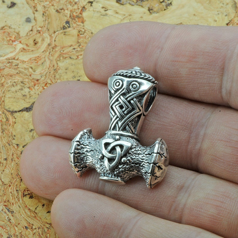 Thor's Hammer Celtic Knot Mjolnir Viking Pendant 9g 925 Etsy