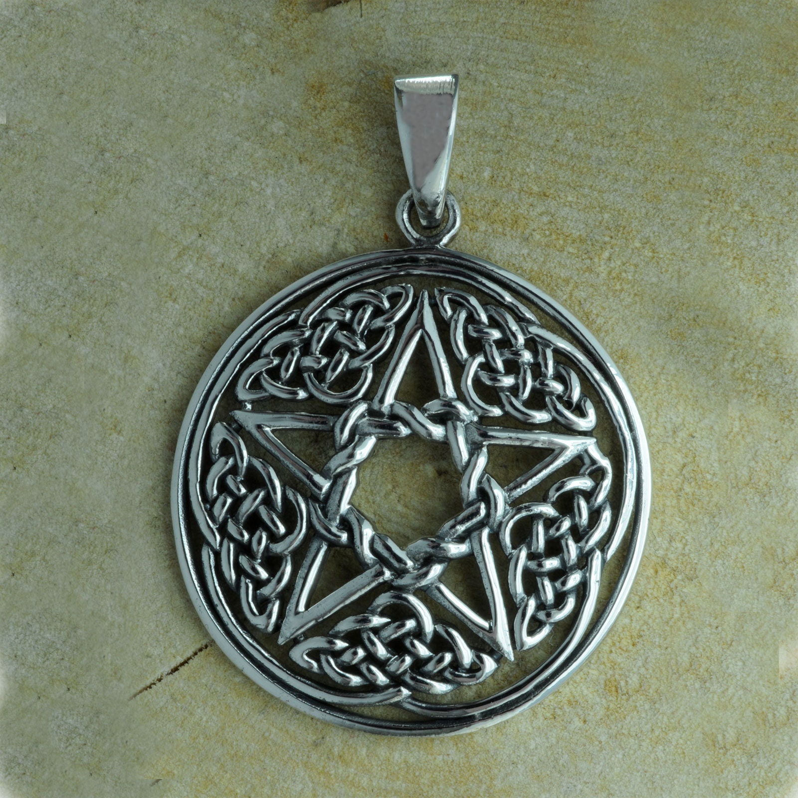 Weiblicher Pentagramm Knoten Anhänger 925er Silber | Esoterik Fachgeschäft