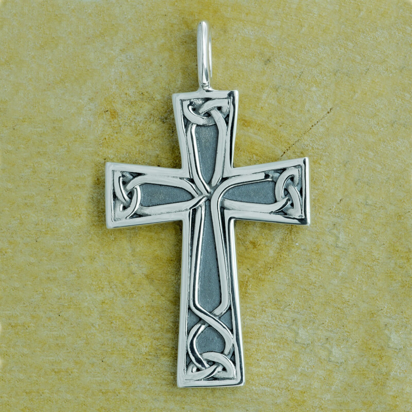 Keltish R Celtic Knot Cross Pendant Solid 925 Sterling Silver Keltish Kreuz 4 G ...