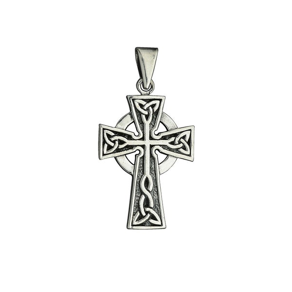 Celtic Knot Cross Pendant Solid 925 Sterling Silver 5.5 g BELDIAMO …