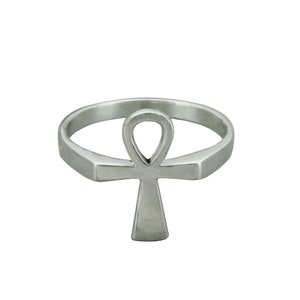 Anillo con cruz egipcia Ankh, símbolo egipcio de la vida eterna, anillo egipcio con llave de la vida, joyería de regalo de 4 g en plata de ley 925 de Beldiamo