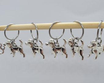Dog Stitch Markers, stitch markers for knitting, stitch markers for crochet, end markers, row markers, place markers, knitting notions