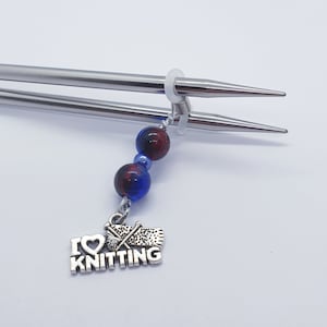 Knitting needle end stopper, stopper, knitting stitch keeper, stitch marker, knitting accessories, knitting gift