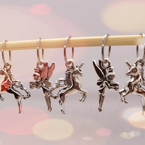 I Believe Stitch Markers, Perfect knitting gift or crochet present.  Unique progress keepers set, knitting notions. Fantasy gift idea.