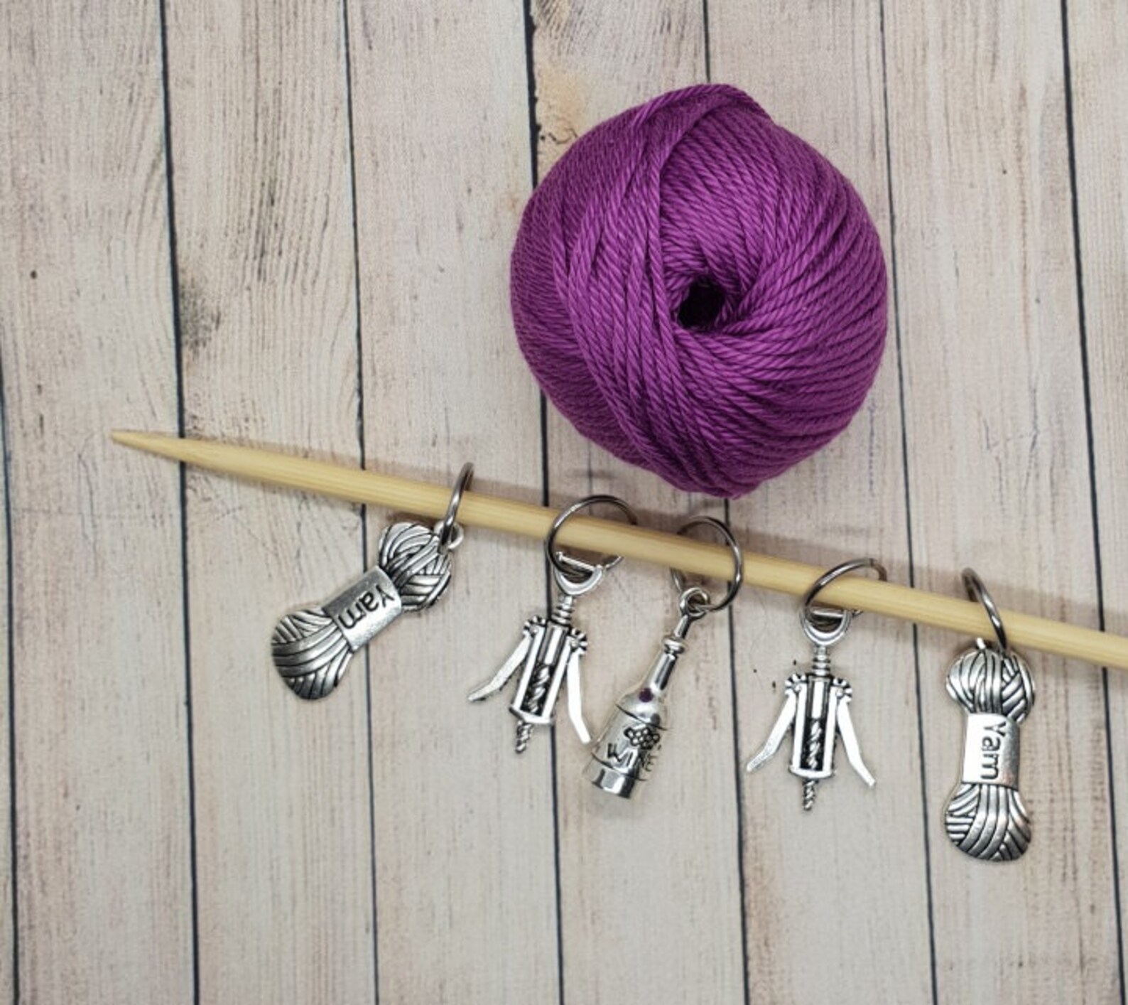 Wine & Wool Stitch Markers stitch markers for knitting Etsy
