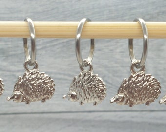 Hedgehog Stitch Markers, Knitting Crochet Progress Keepers, Craft Accessories