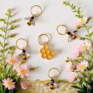 Marqueurs de point abeille et nid d'abeille, tricot, gardiens de progrès au crochet, cadeau d'accessoires