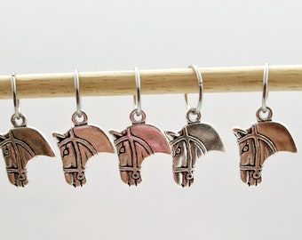 Horse Head Stitch Markers, stitch markers for knitting, stitch markers for crochet, end markers, row markers, place markers, progress keeper