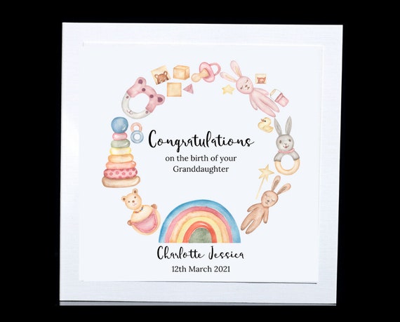 Paper & Party Supplies New born card New grandparents card