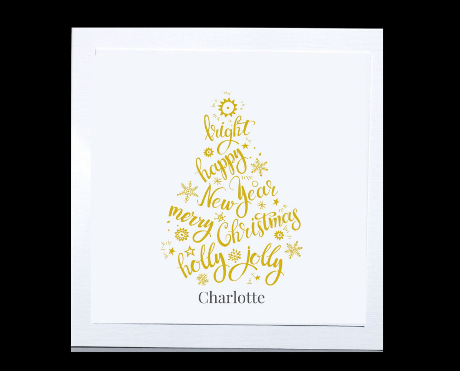 Personalised Christmas Cards Christmas Tree Card Christmas Etsy UK