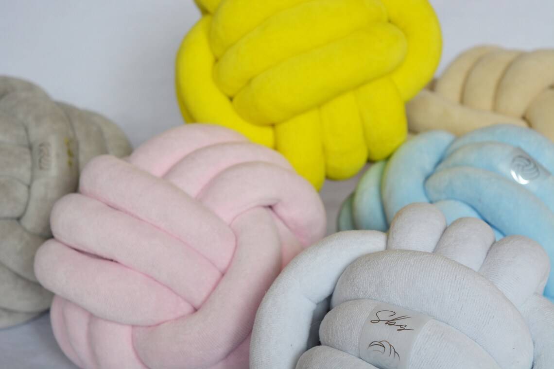 monkey fist knot pillow