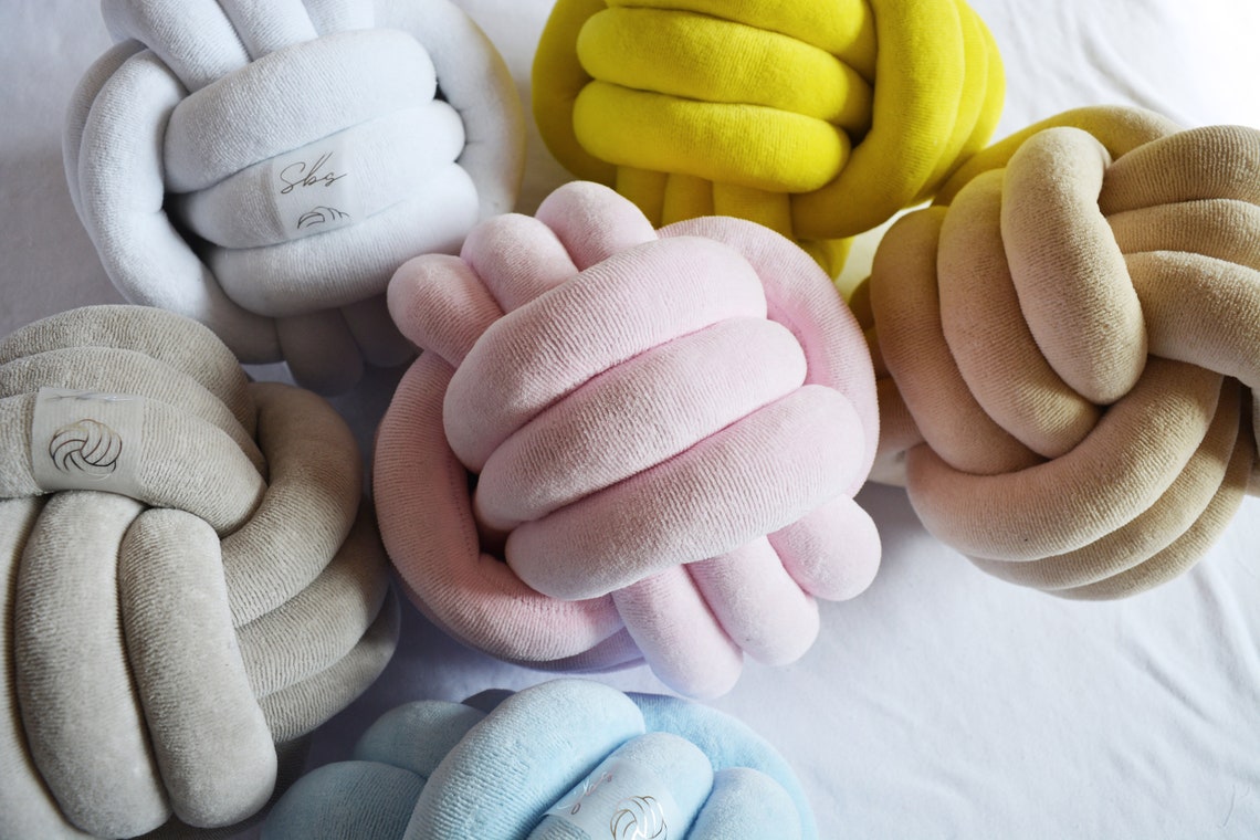 monkey fist knot pillow