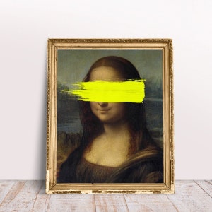 mona lisa off white painting