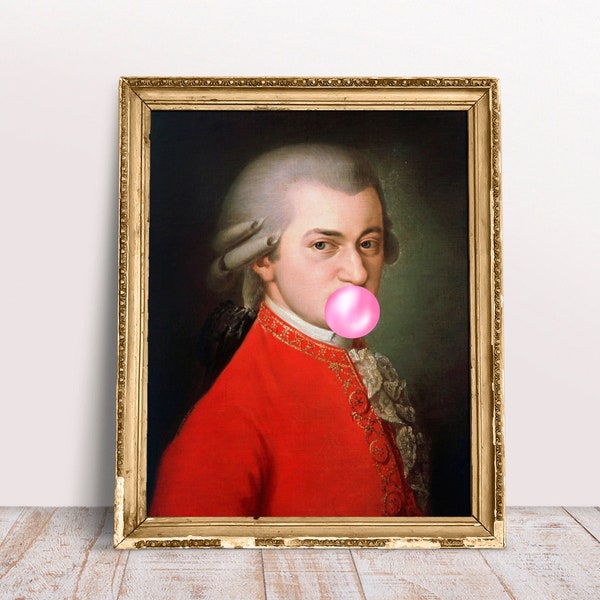 Mozart Portrait Digital Etsy