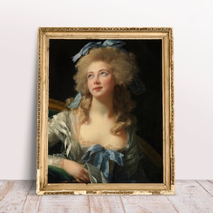 Vintage portrait Madame Grand print, Rococo poster, French Rococo oil painting, Baroque Download Printable, Fine classic painting, Home art
