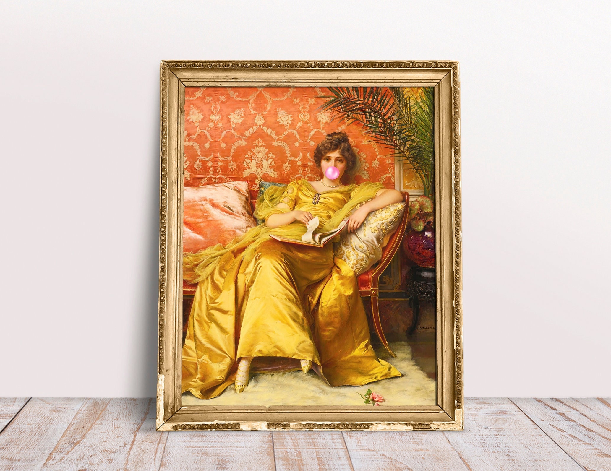 Lady in Yellow Dress - Etsy