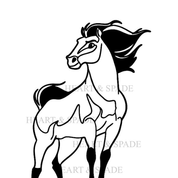 Spirit Horse SVG Design Spirit, Horse Spirit SVG Cut File, Clipart, Print, Cricut, Silhouette SVG