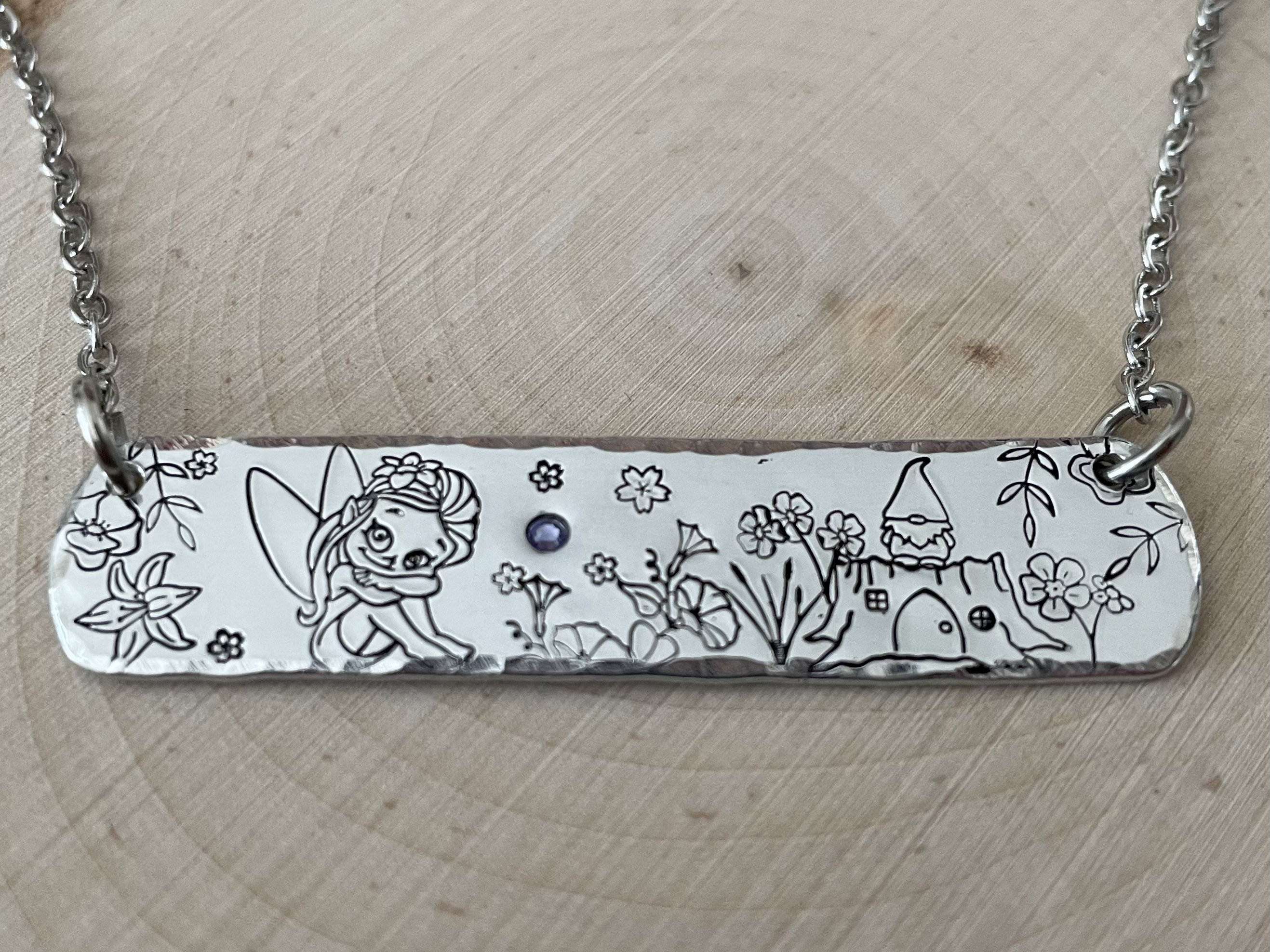 Magical Fairytale Style Necklace Gnome Fairy Flowers Fairy - Etsy