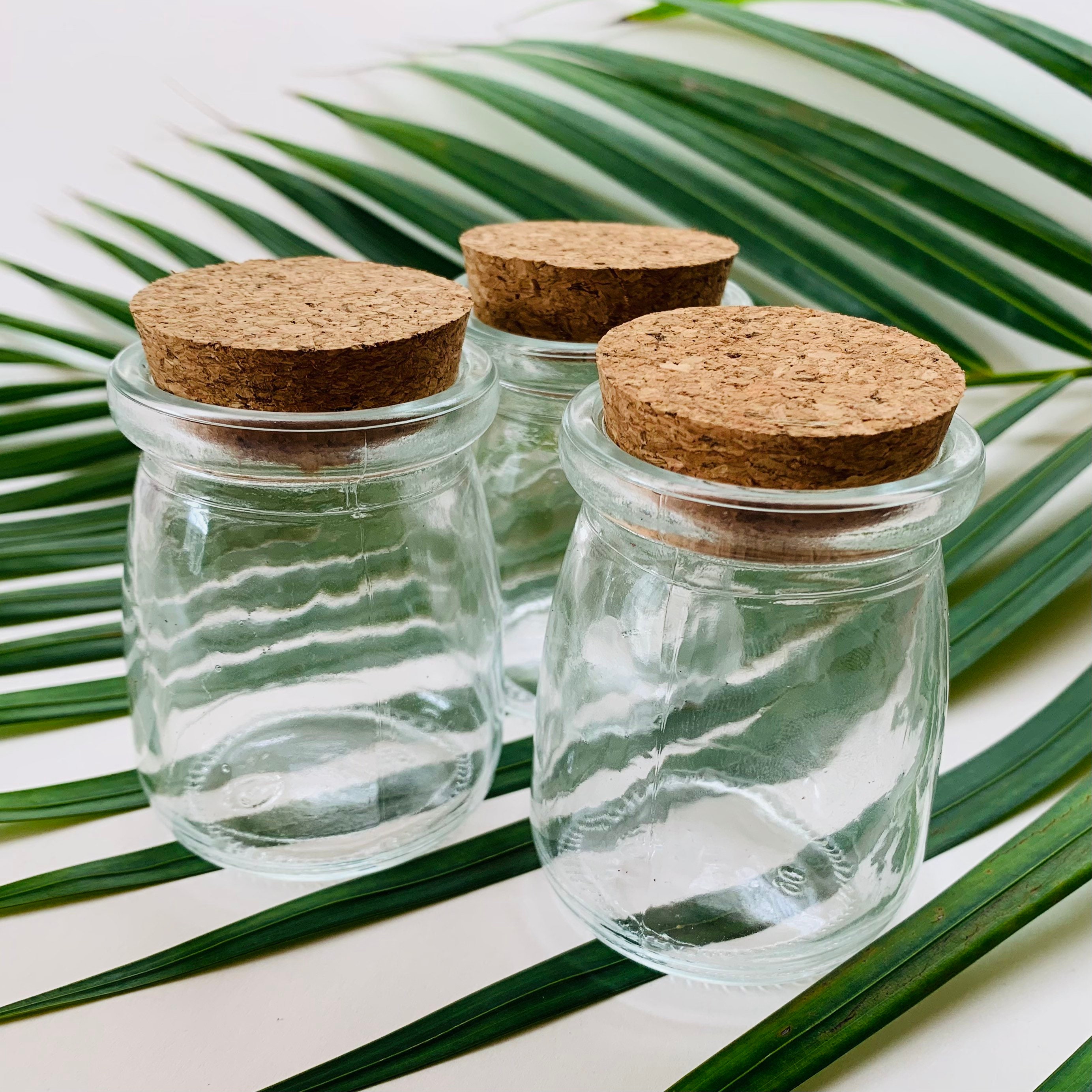 Mini Glass Bottles With Cork 3 Piece Set 3 .oz 3 Tall Etsy