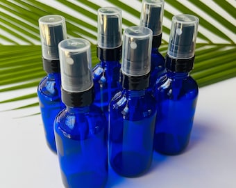 2 oz. Cobalt Blue Spray Bottles, Set of 6